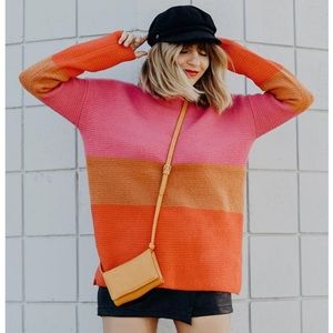 Color block sweater
